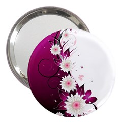 Flower Purple Sunflower Star Butterfly 3  Handbag Mirrors by Mariart