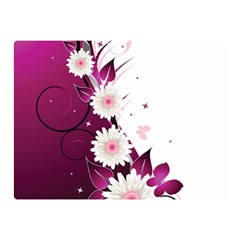 Flower Purple Sunflower Star Butterfly Double Sided Flano Blanket (mini)  by Mariart