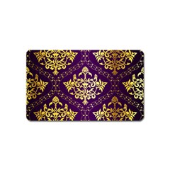 Flower Purplle Gold Magnet (name Card)