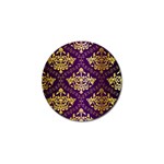 Flower Purplle Gold Golf Ball Marker (4 pack) Front