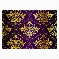 Flower Purplle Gold Large Glasses Cloth