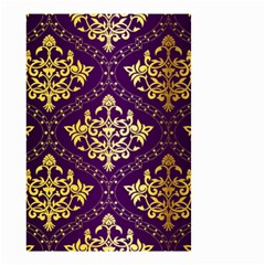 Flower Purplle Gold Small Garden Flag (two Sides) by Mariart