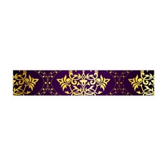 Flower Purplle Gold Flano Scarf (mini) by Mariart