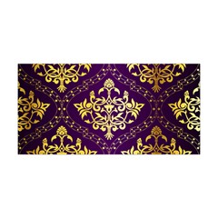 Flower Purplle Gold Yoga Headband by Mariart