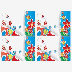 Flower Floral Papper Butterfly Star Sunflower Red Blue Green Leaf Belt Buckles by Mariart