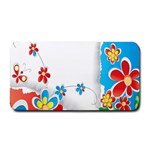 Flower Floral Papper Butterfly Star Sunflower Red Blue Green Leaf Medium Bar Mats 16 x8.5  Bar Mat