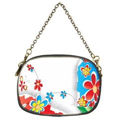 Flower Floral Papper Butterfly Star Sunflower Red Blue Green Leaf Chain Purses (two Sides)  by Mariart