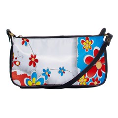 Flower Floral Papper Butterfly Star Sunflower Red Blue Green Leaf Shoulder Clutch Bags by Mariart