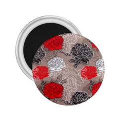 Flower Rose Red Black White 2 25  Magnets