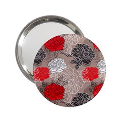 Flower Rose Red Black White 2 25  Handbag Mirrors by Mariart