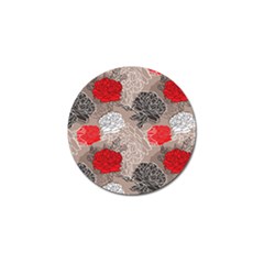 Flower Rose Red Black White Golf Ball Marker (10 Pack) by Mariart