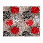 Flower Rose Red Black White Small Glasses Cloth (2-Side) Front