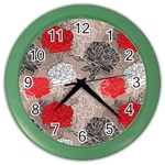 Flower Rose Red Black White Color Wall Clocks Front