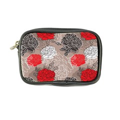 Flower Rose Red Black White Coin Purse by Mariart