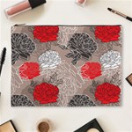 Flower Rose Red Black White Cosmetic Bag (XL) Front