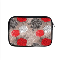 Flower Rose Red Black White Apple Macbook Pro 15  Zipper Case by Mariart