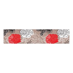 Flower Rose Red Black White Velvet Scrunchie