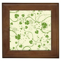 Flower Green Shamrock Framed Tiles