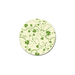 Flower Green Shamrock Golf Ball Marker by Mariart