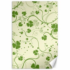 Flower Green Shamrock Canvas 20  X 30   by Mariart