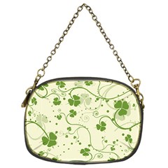 Flower Green Shamrock Chain Purses (one Side)  by Mariart