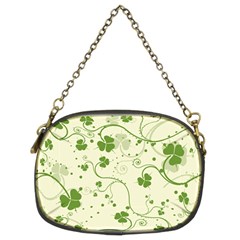 Flower Green Shamrock Chain Purses (two Sides)  by Mariart