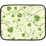 Flower Green Shamrock Fleece Blanket (Mini) 35 x27  Blanket