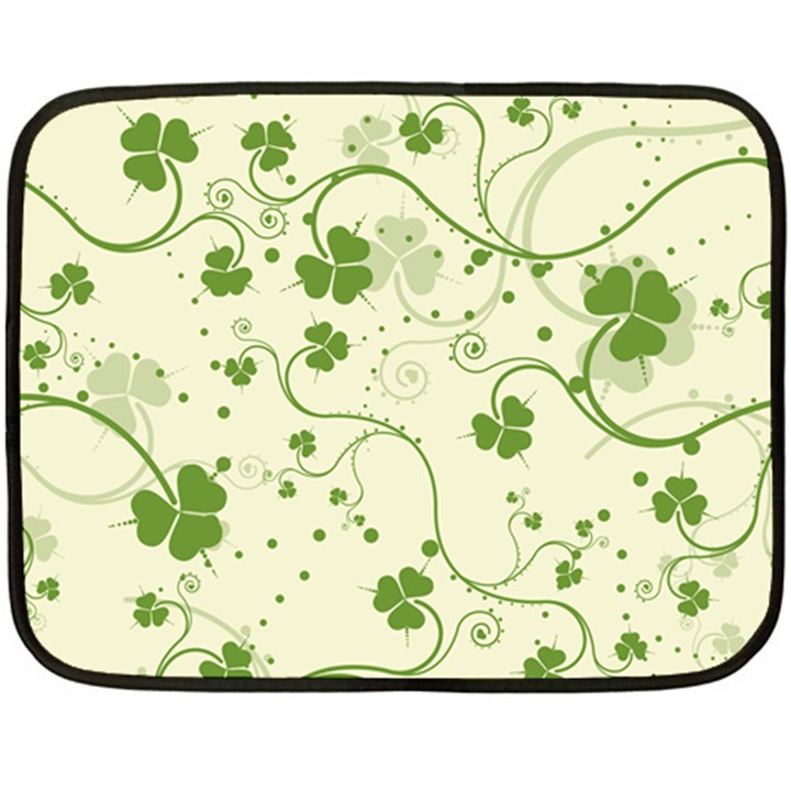 Flower Green Shamrock Fleece Blanket (Mini)