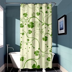 Flower Green Shamrock Shower Curtain 36  X 72  (stall)  by Mariart