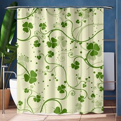 Flower Green Shamrock Shower Curtain 60  X 72  (medium)  by Mariart