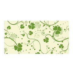 Flower Green Shamrock Satin Wrap