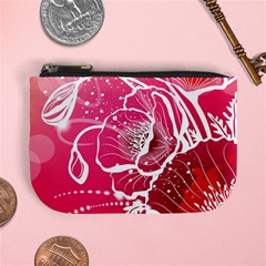 Flower Red Sakura Pink Mini Coin Purses by Mariart