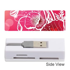 Flower Red Sakura Pink Memory Card Reader (stick)  by Mariart