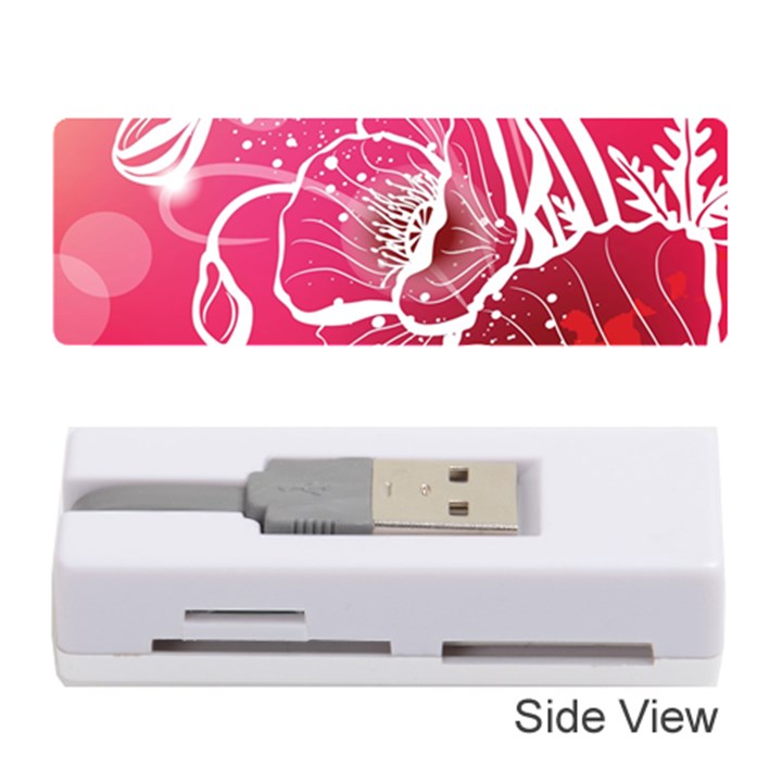 Flower Red Sakura Pink Memory Card Reader (Stick) 