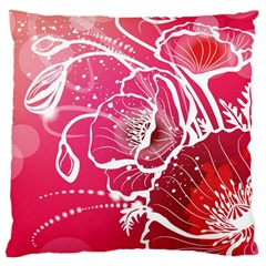 Flower Red Sakura Pink Large Cushion Case (one Side) by Mariart