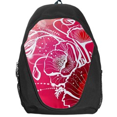 Flower Red Sakura Pink Backpack Bag by Mariart