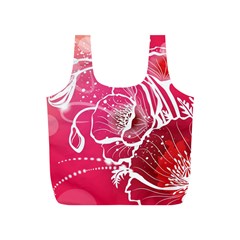 Flower Red Sakura Pink Full Print Recycle Bags (s)  by Mariart