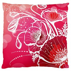 Flower Red Sakura Pink Standard Flano Cushion Case (two Sides) by Mariart