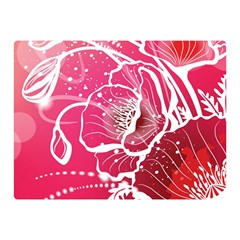 Flower Red Sakura Pink Double Sided Flano Blanket (mini)  by Mariart