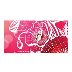 Flower Red Sakura Pink Satin Wrap by Mariart