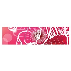 Flower Red Sakura Pink Satin Scarf (oblong) by Mariart