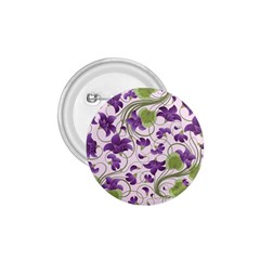 Flower Sakura Star Purple Green Leaf 1 75  Buttons by Mariart