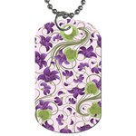 Flower Sakura Star Purple Green Leaf Dog Tag (Two Sides) Front