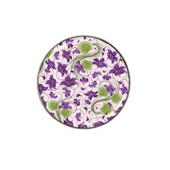 Flower Sakura Star Purple Green Leaf Hat Clip Ball Marker (4 pack)