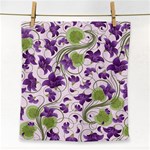 Flower Sakura Star Purple Green Leaf Face Towel Front