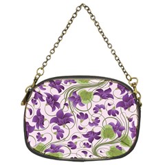 Flower Sakura Star Purple Green Leaf Chain Purses (two Sides)  by Mariart