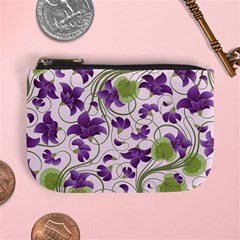 Flower Sakura Star Purple Green Leaf Mini Coin Purses