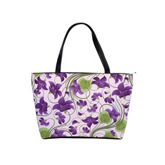 Flower Sakura Star Purple Green Leaf Shoulder Handbags