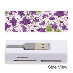 Flower Sakura Star Purple Green Leaf Memory Card Reader (stick)  by Mariart