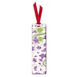 Flower Sakura Star Purple Green Leaf Small Book Marks Front